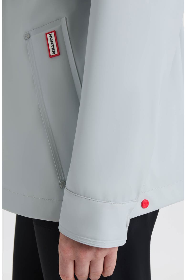 Abbey Short Rubberized Rain Jacket, Alternate, color, SILVER GREY