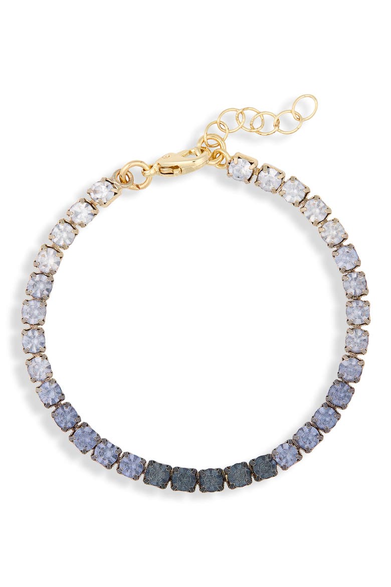 Gradient CZ Tennis Bracelet, Alternate, color, BLACK MULTI- GOLD