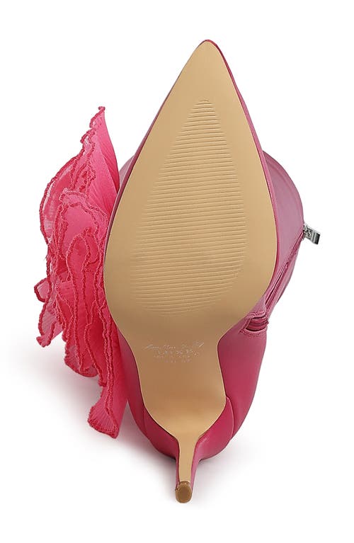 London Rag Chinkara Rose Detail Tall Boot In Fuchsia