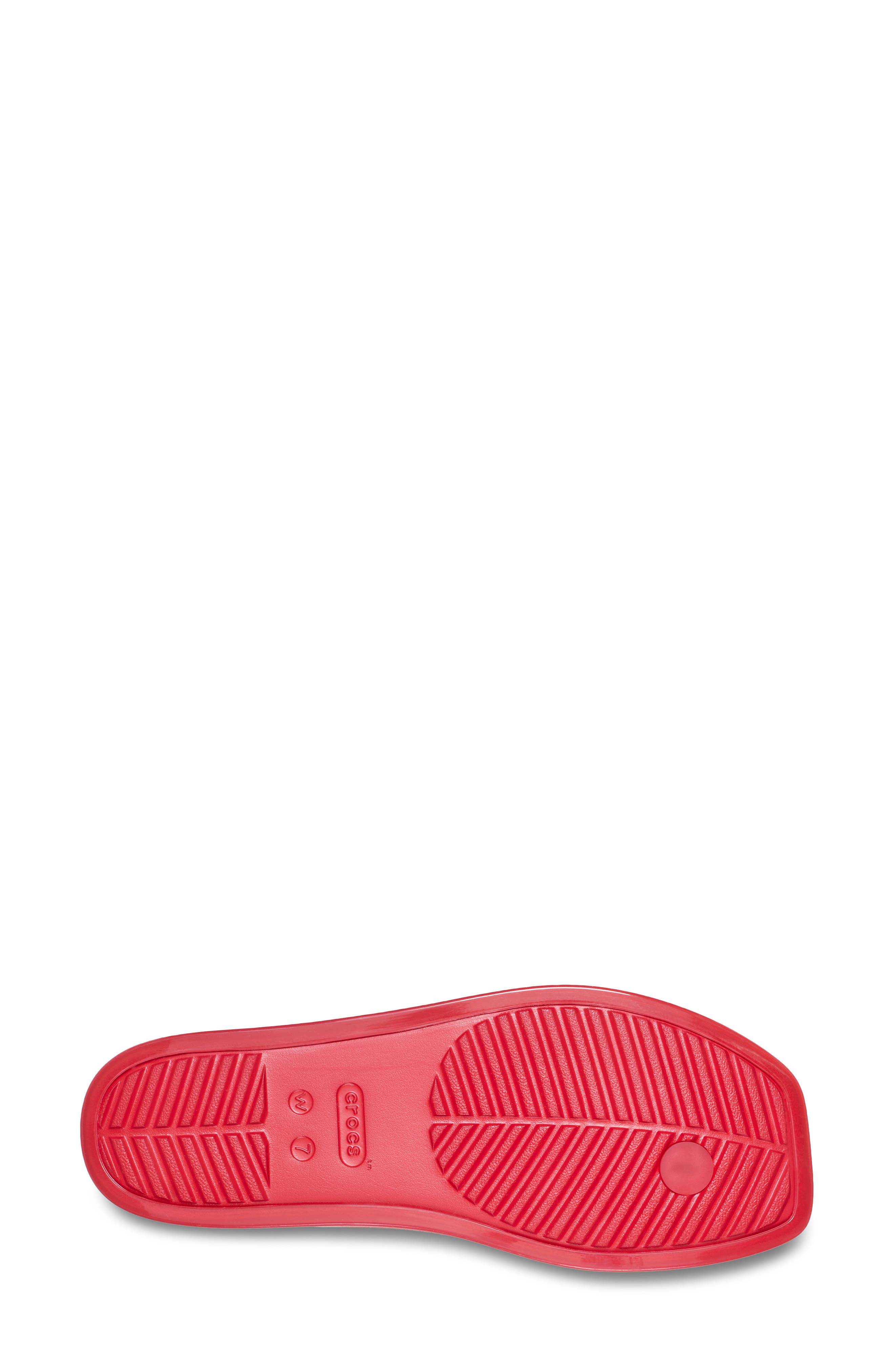 CROCS Miami Jelly Flip Flop, Alternate, color, Court Red Jelly