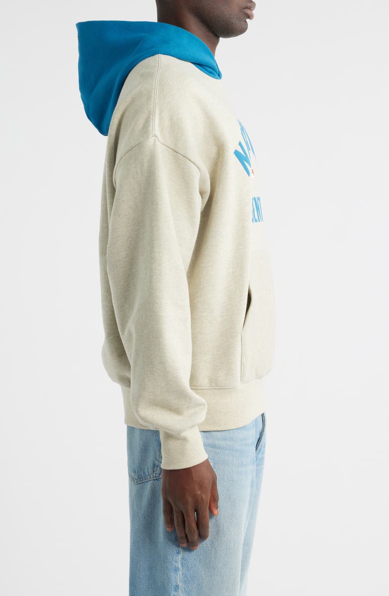Fear of God Essentials Mets Sport Fit Cotton Hoodie, Alternate, color, Warm Heather/ Blue