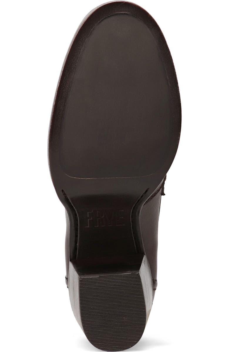 Frye Jean Stacked Heel Loafer, Alternate, color, Chocolate