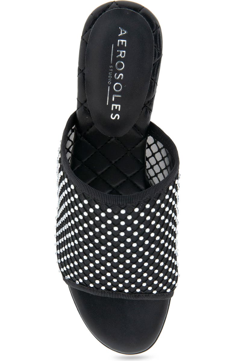 Aerosoles Jamila Slide Sandal, Alternate, color, Black/ Crystals Mesh Fabric
