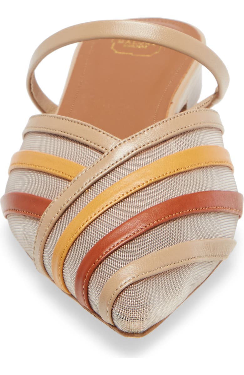 Malone Souliers Paulina Mesh & Leather Stripe Mule, Alternate, color,