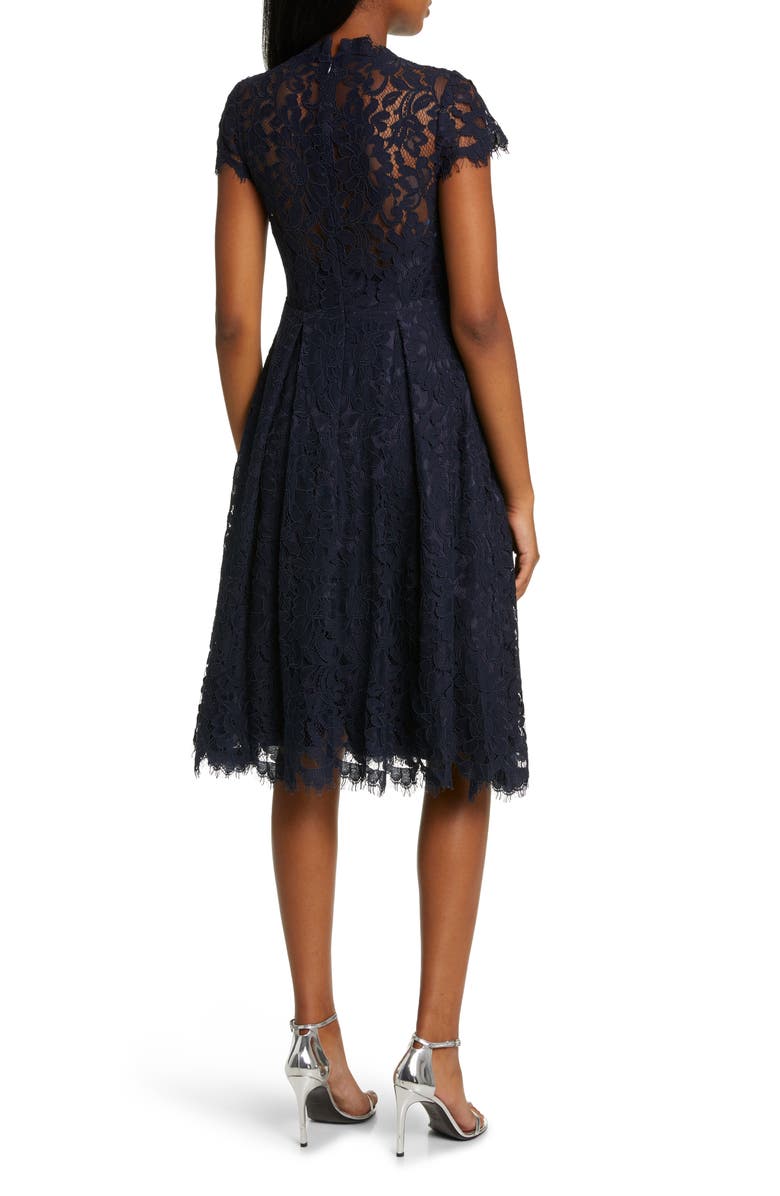 Eliza J Lace Fit & Flare Cocktail Dress, Alternate, color,