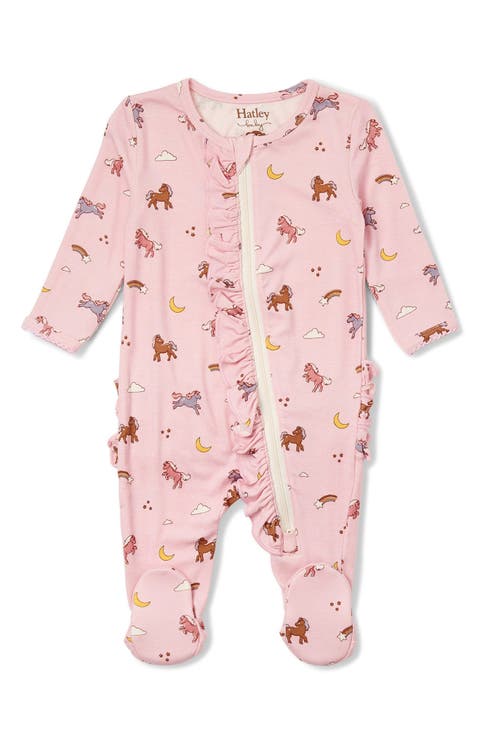 Hatley Baby Ruffle Bum Footie - Groovy Daisy Hatley Baby Ruffle Bum Footie - Groovy Daisy