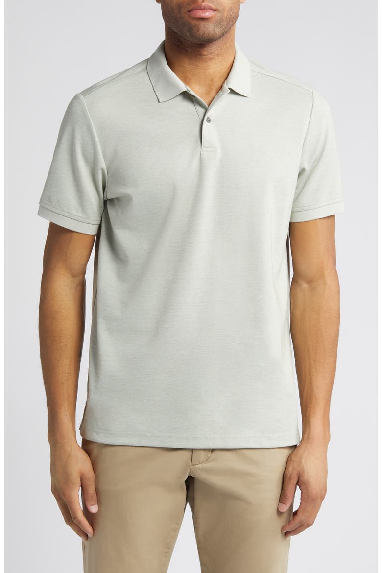 Tech Smart Piqué Polo, Main, color, GREEN CLAY