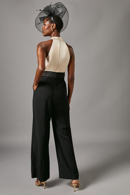 Coast Mono Halter Jumpsuit In Black
