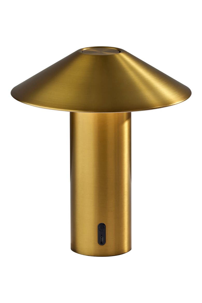 Pina LED Cordless Table Lamp, Main, color, ANTIQUE BRASS