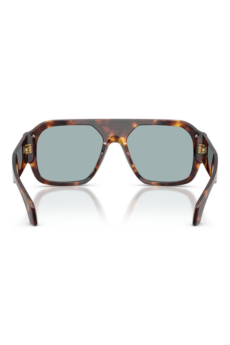 56mm Square Sunglasses, Alternate, color, HAVANA / BLUE