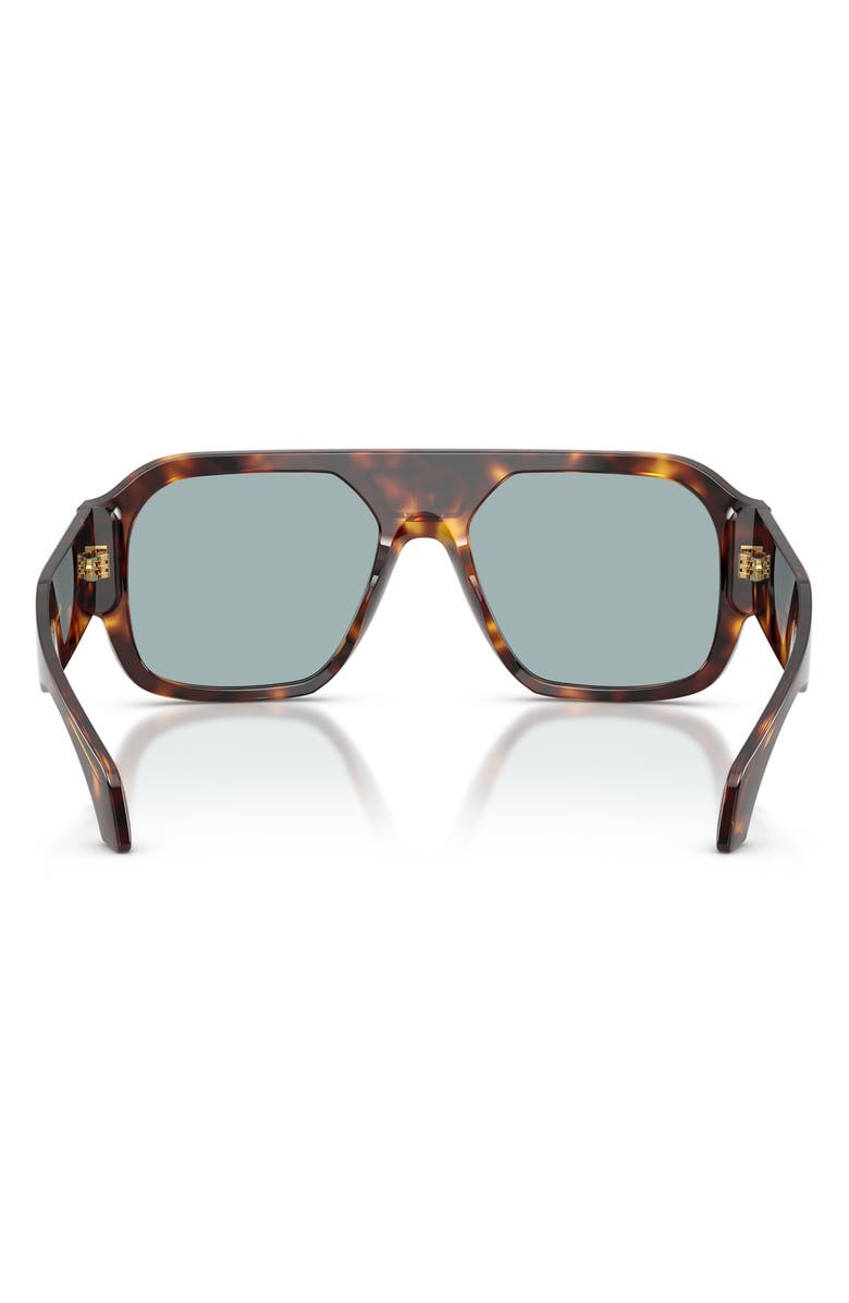 Versace 56mm Square Sunglasses, Alternate, color, Havana / Blue