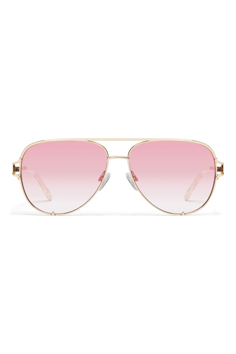 High Key Twist 60mm Gradient Aviator Sunglasses, Main, color, GLD/LTPY