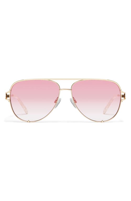 Quay High Key Twist 60mm Gradient Aviator Sunglasses In Pink