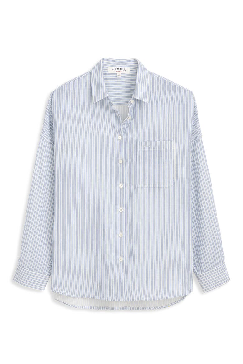 Jo Stripe Shirt, Alternate, color, IVORY / BLUE STRIPE