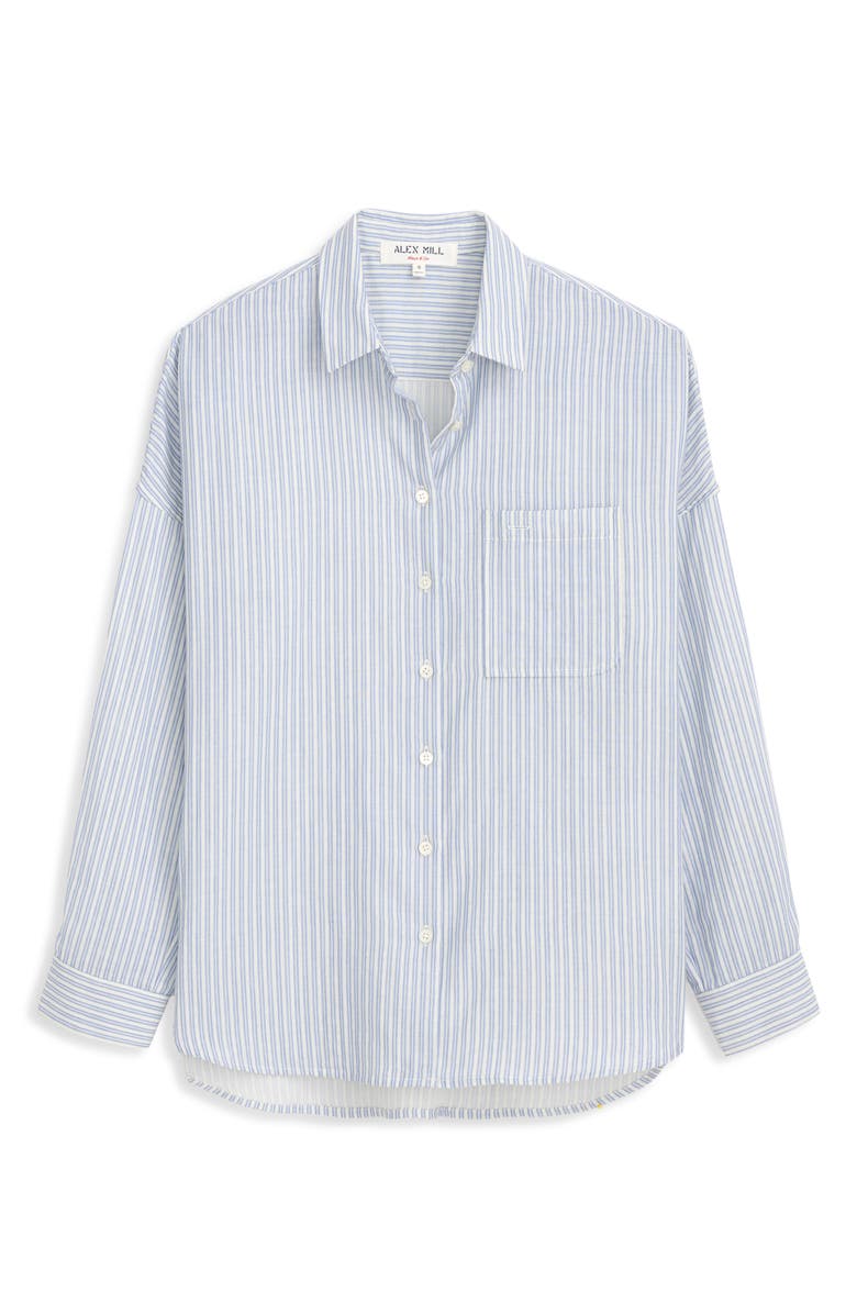 Alex Mill Jo Stripe Shirt, Alternate, color, Ivory / Blue Stripe