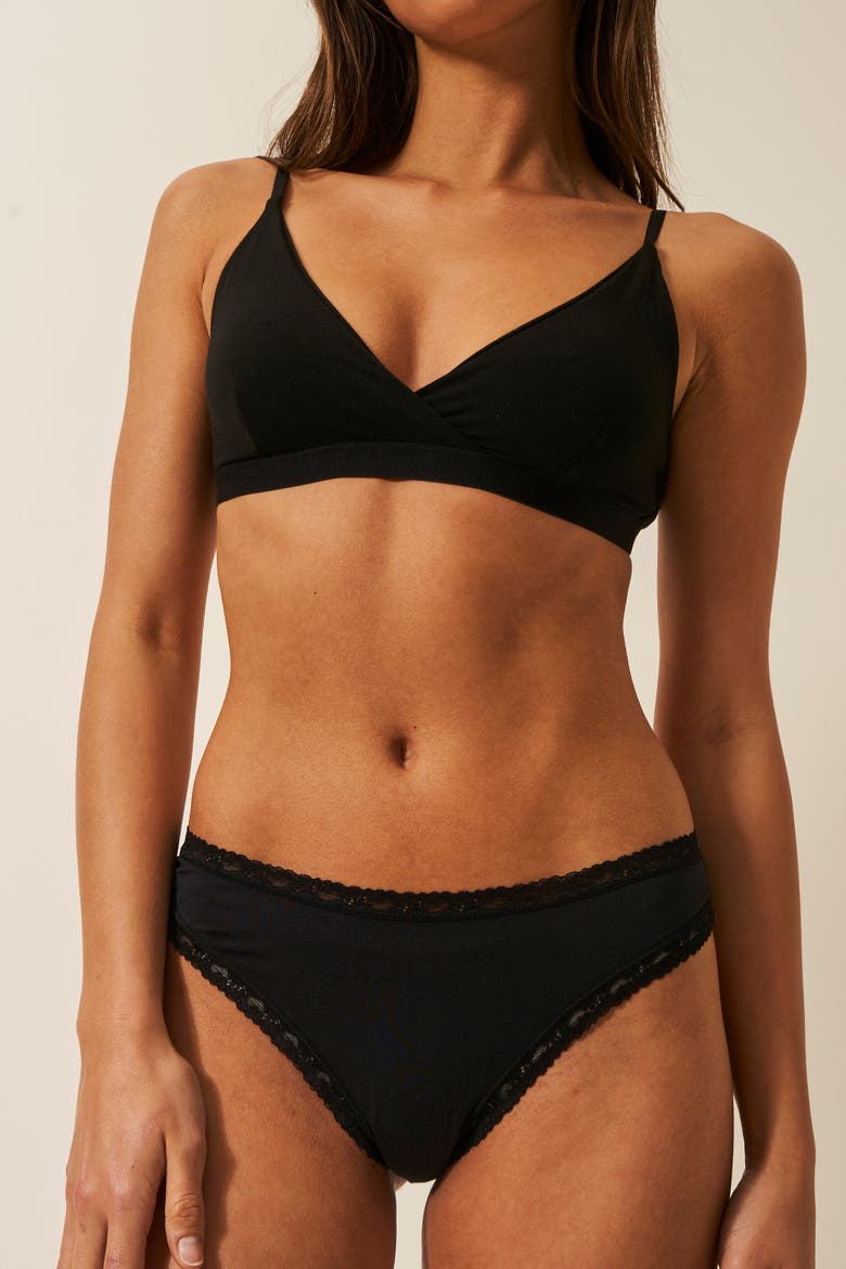 Crossover Bra Two Pack, Alternate, color, Black