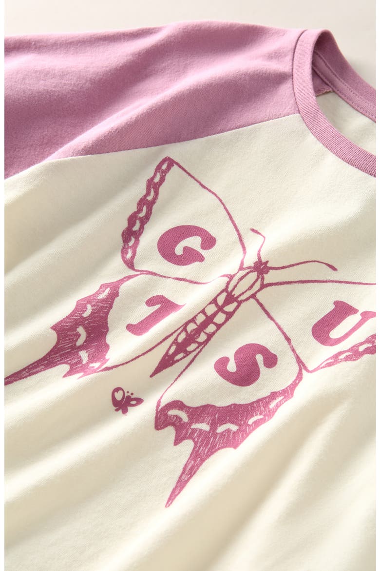 Kids' Graphic Raglan T-Shirt, Alternate, color, IVORY GUTS