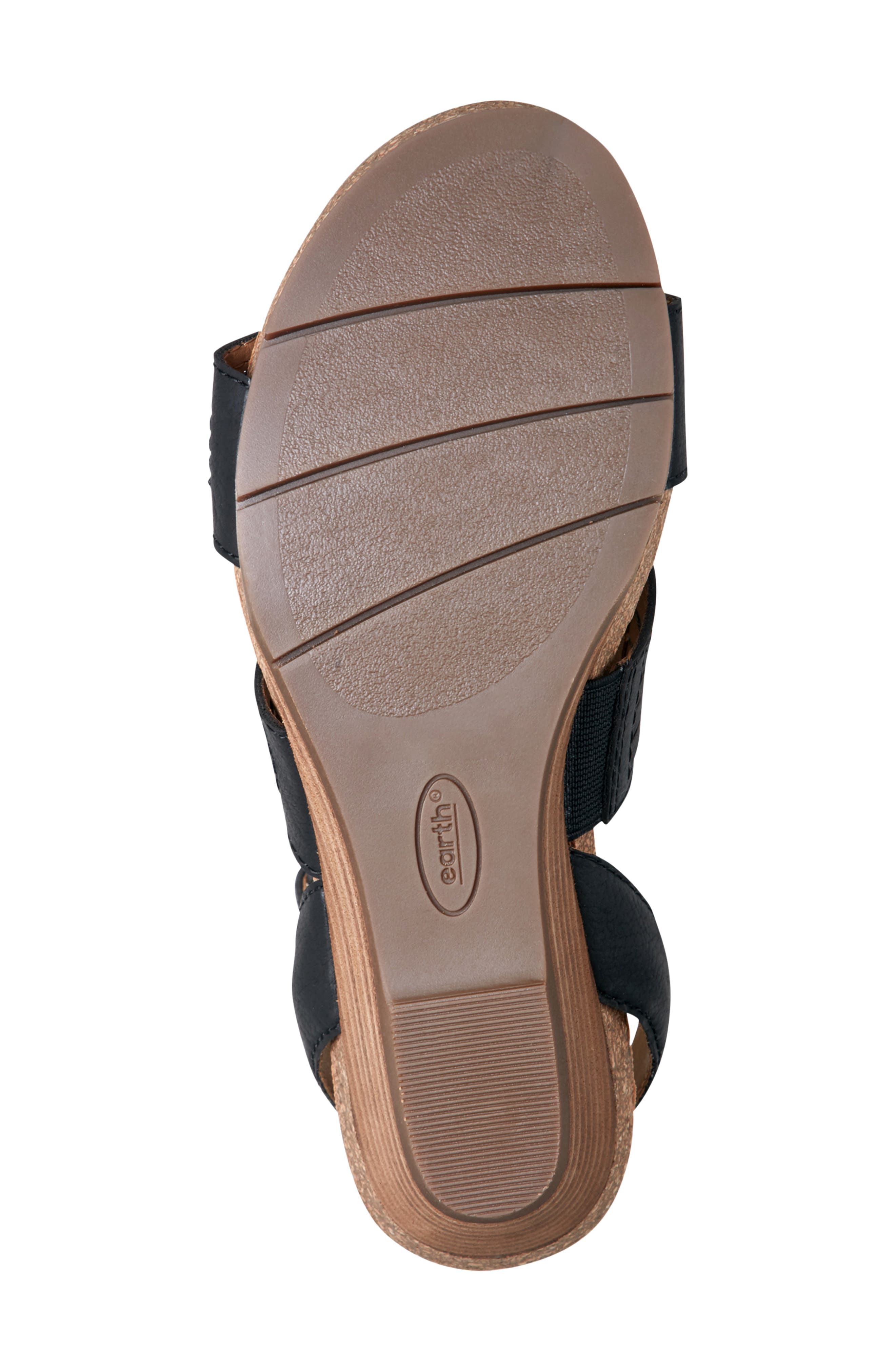 Earth<sup>®</sup> Helodie Wedge Sandal, Alternate, color, Black