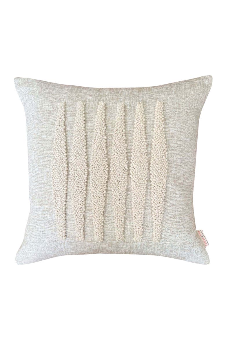 Punch Needle Pillow - Zulu Pattern - Cover + Insert, Alternate, color, Natural