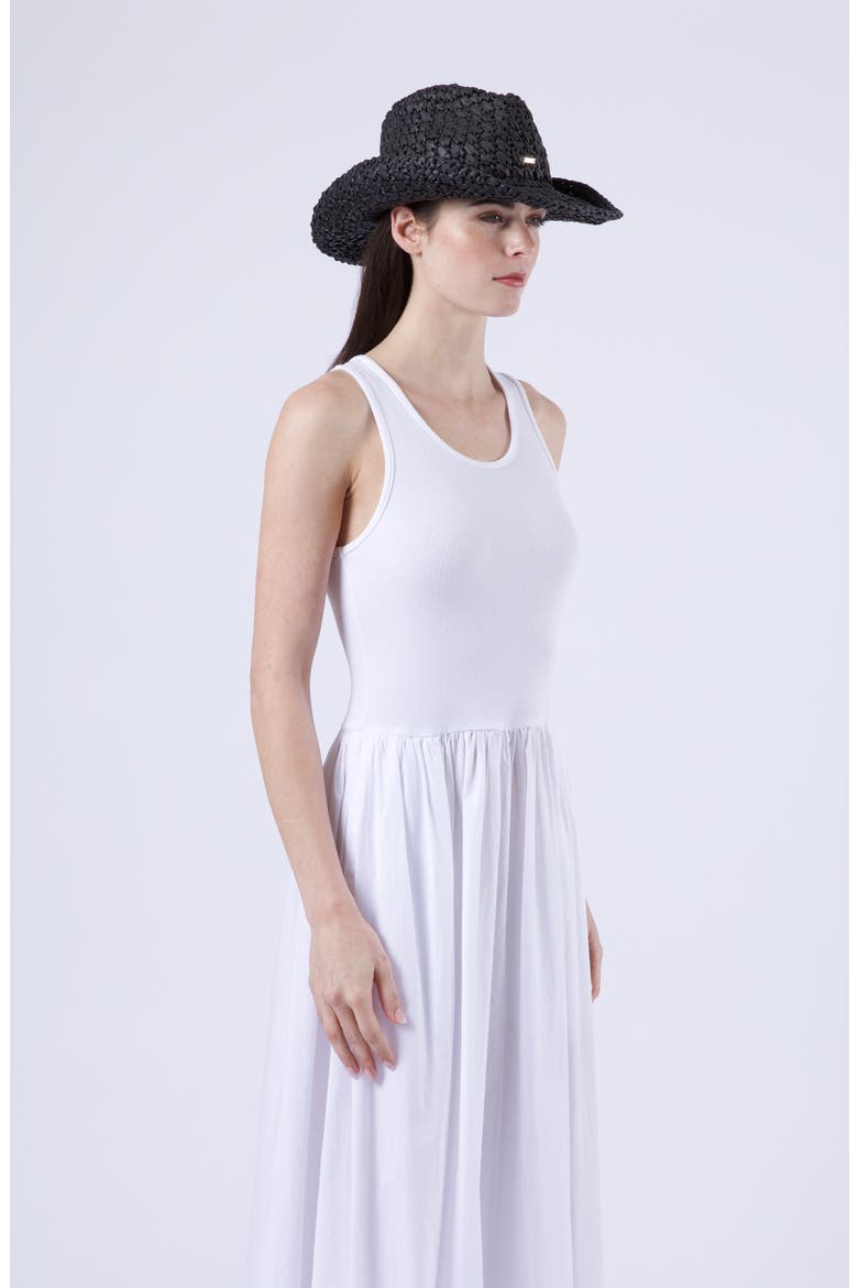 Winona Packable Crochet Fedora, Alternate, color, BLACK