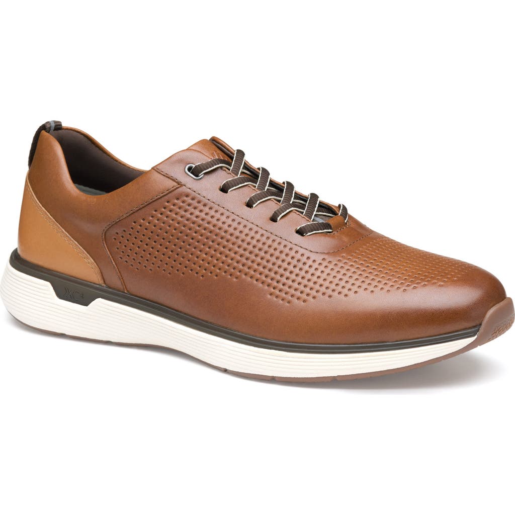 Johnston & Murphy Xc4® Prentiss Waterproof Plain Toe Derby In Tan Waterproof Full Grain