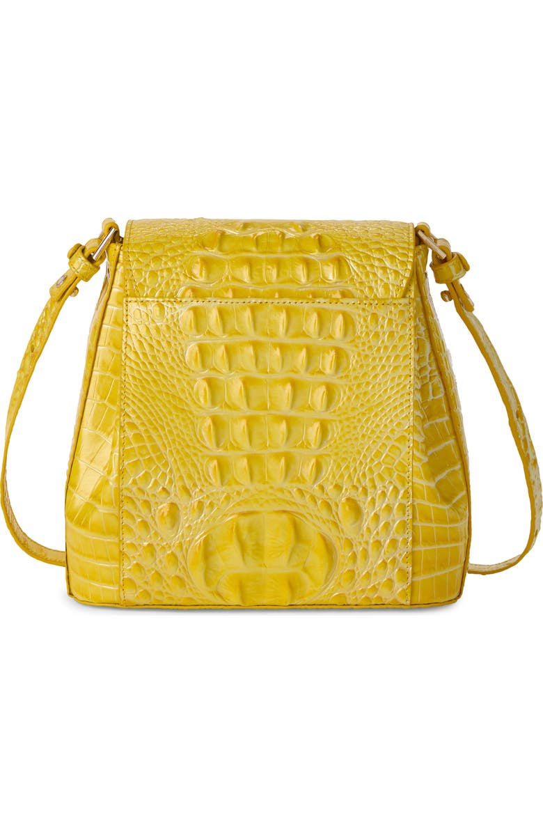 Brahmin Margo Croc Embossed Leather Crossbody Bag, Alternate, color, Vivid Yellow