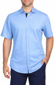 TailorByrd Solid Modal Blend Short Sleeve Shirt
