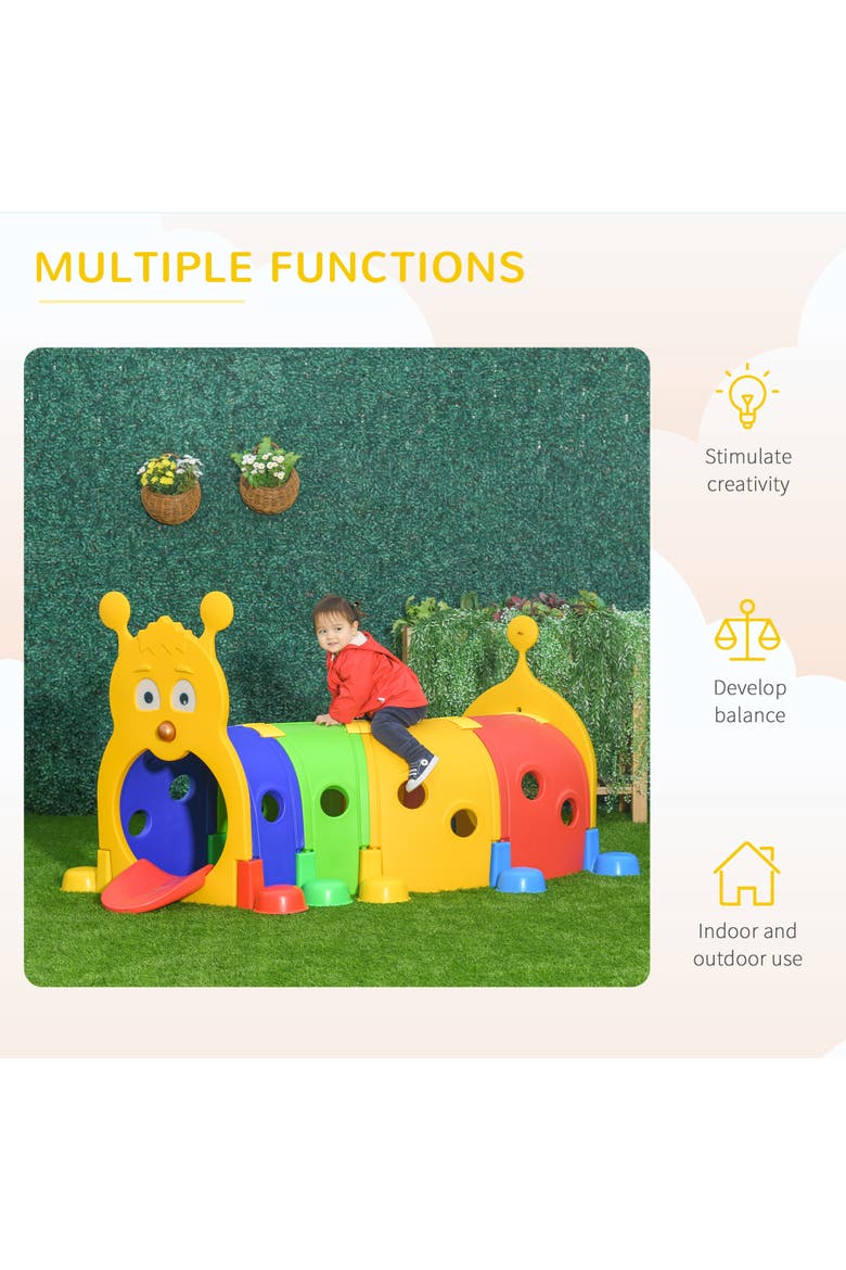 Caterpillar Tunnel for Kids Climb-N-Crawl Toy, Alternate, color, muiti-colored