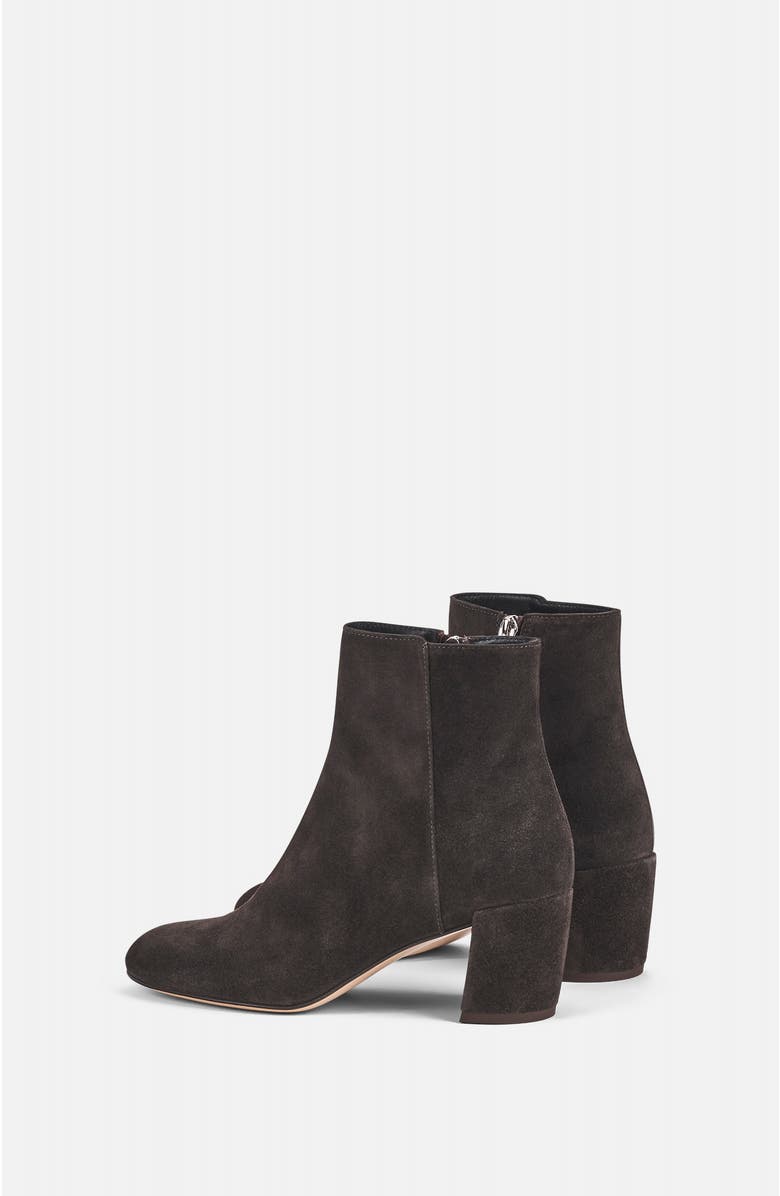 AGL Lynn Bootie Heeled Leather Ankle Boot, Alternate, color, Charcoal