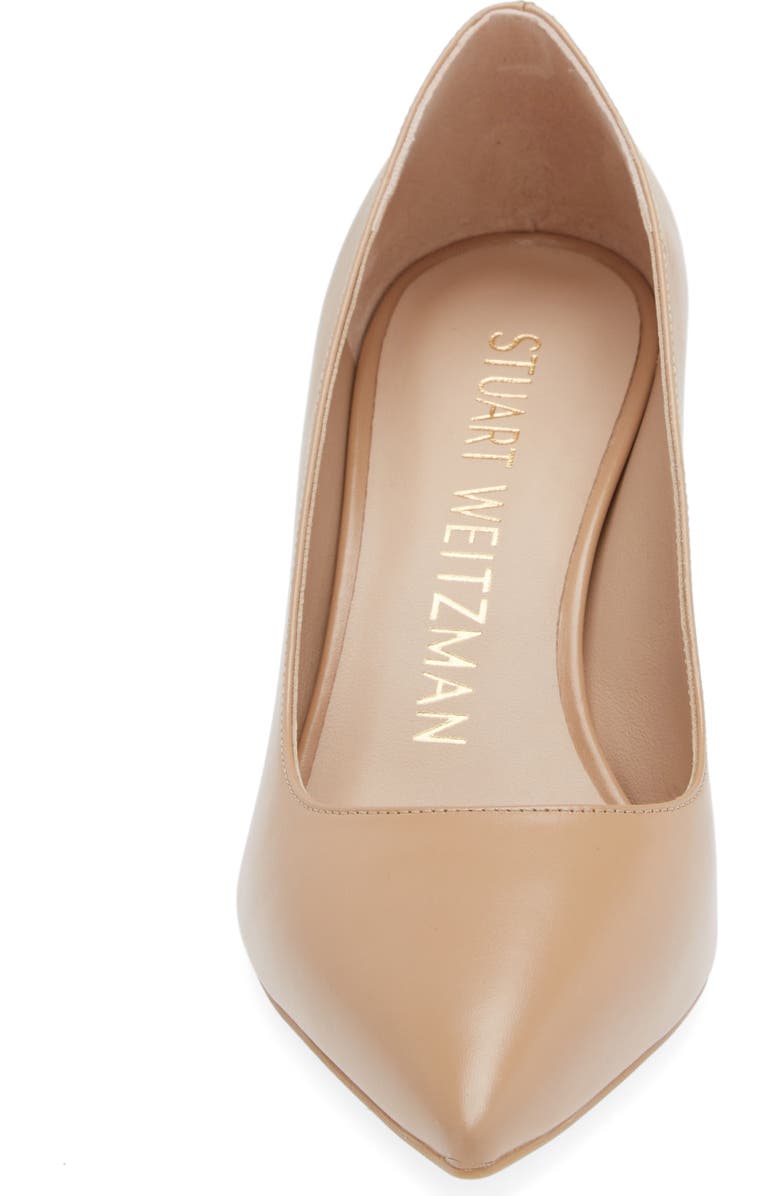 Stuart Weitzman Linsi 75 Block Pump, Alternate, color, Adobe
