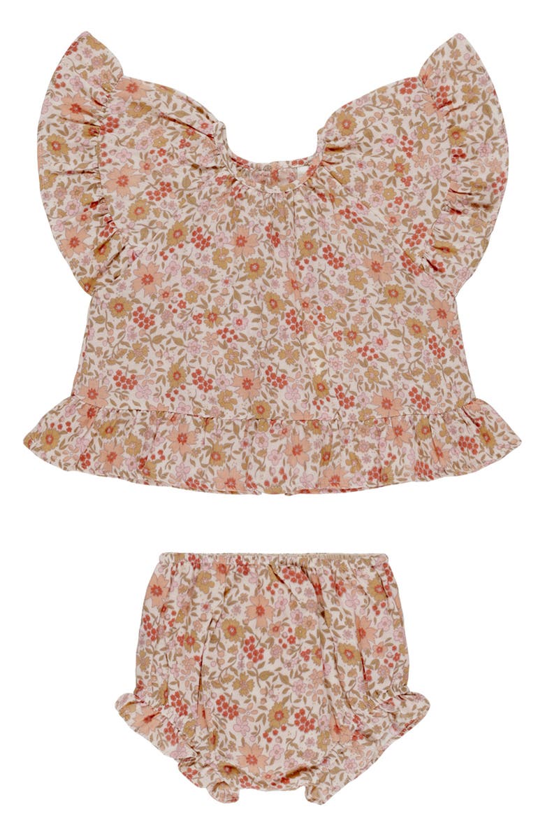 Rylee + Cru Butterfly Top & Bloomers Set, Main, color, Shell