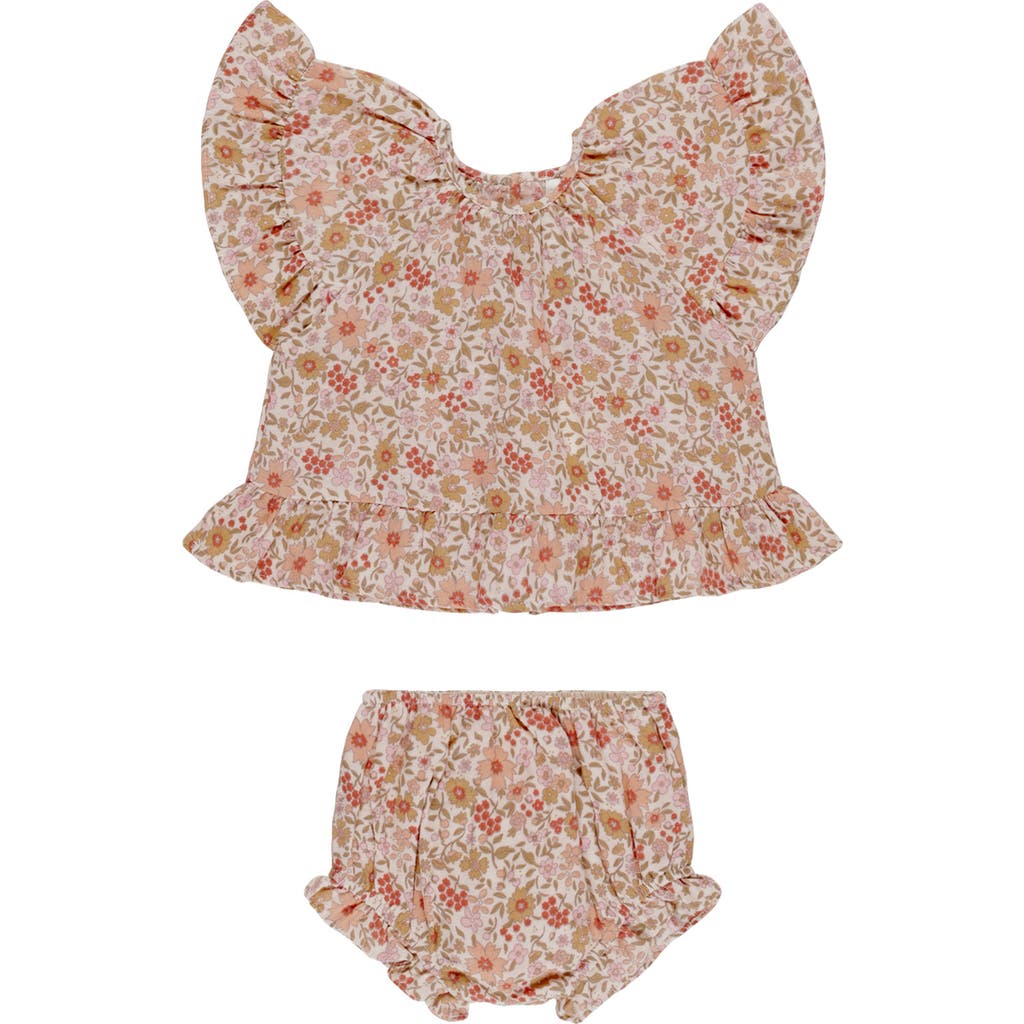 Rylee + Cru Butterfly Top & Bloomers Set in Shell  product