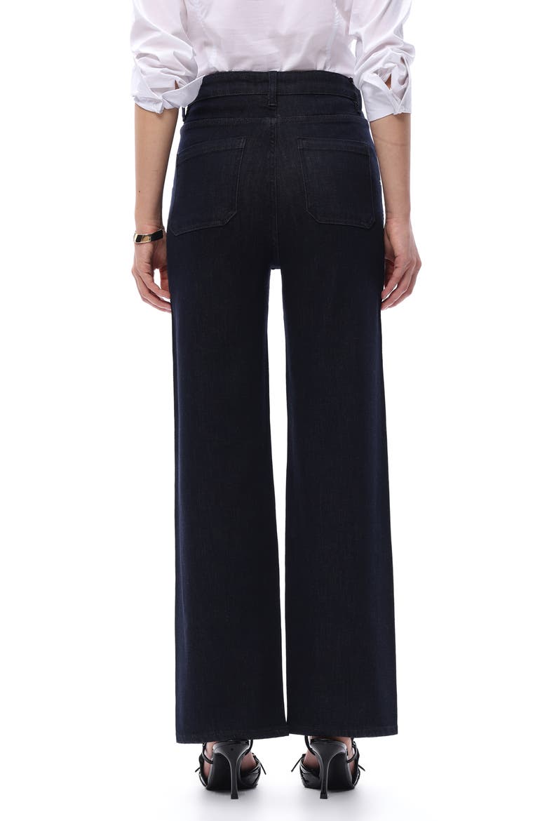 High Waist Straight Leg Two-Tone Jeans, Alternate, color, RINSE WASH