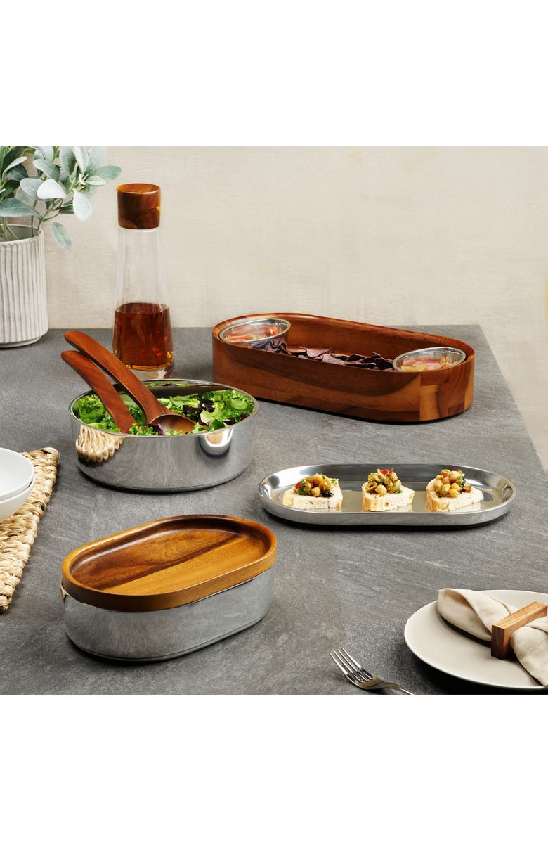 Nambé Oblong Nest Chip & Dip Set, Alternate, color, 