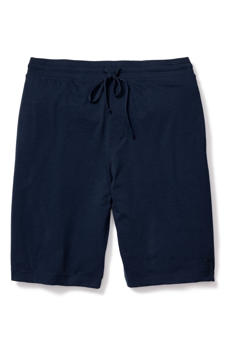 Petite Plume Pima Cotton Pajama Shorts, Alternate, color, Navy