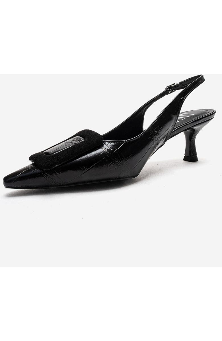 Prologue Shoes Dublin Buckle Stiletto Pump, Alternate, color, Black Print