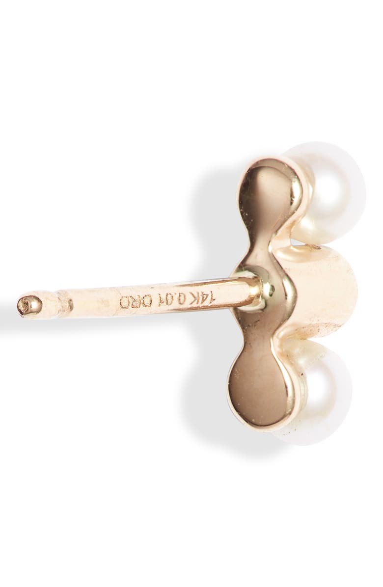 Dana Rebecca Designs Diamond and Pearl Stud Earrings, Alternate, color, 