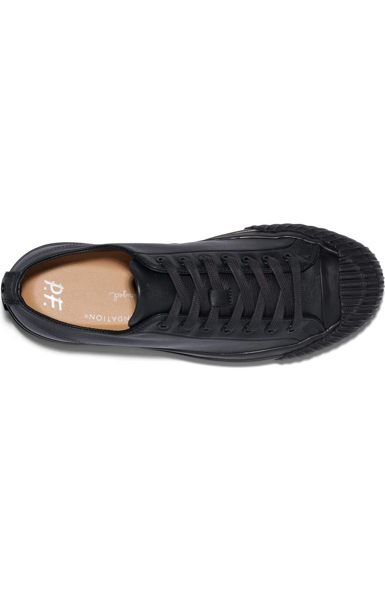 P.F. Flyers Grounder Leather Low-Top Sneaker, Alternate, color, Black