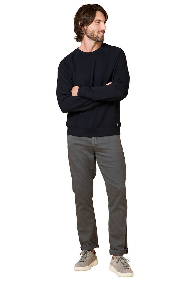 Men's DreamTech Athleisure Raglan Crew Neck, Main, color, Black