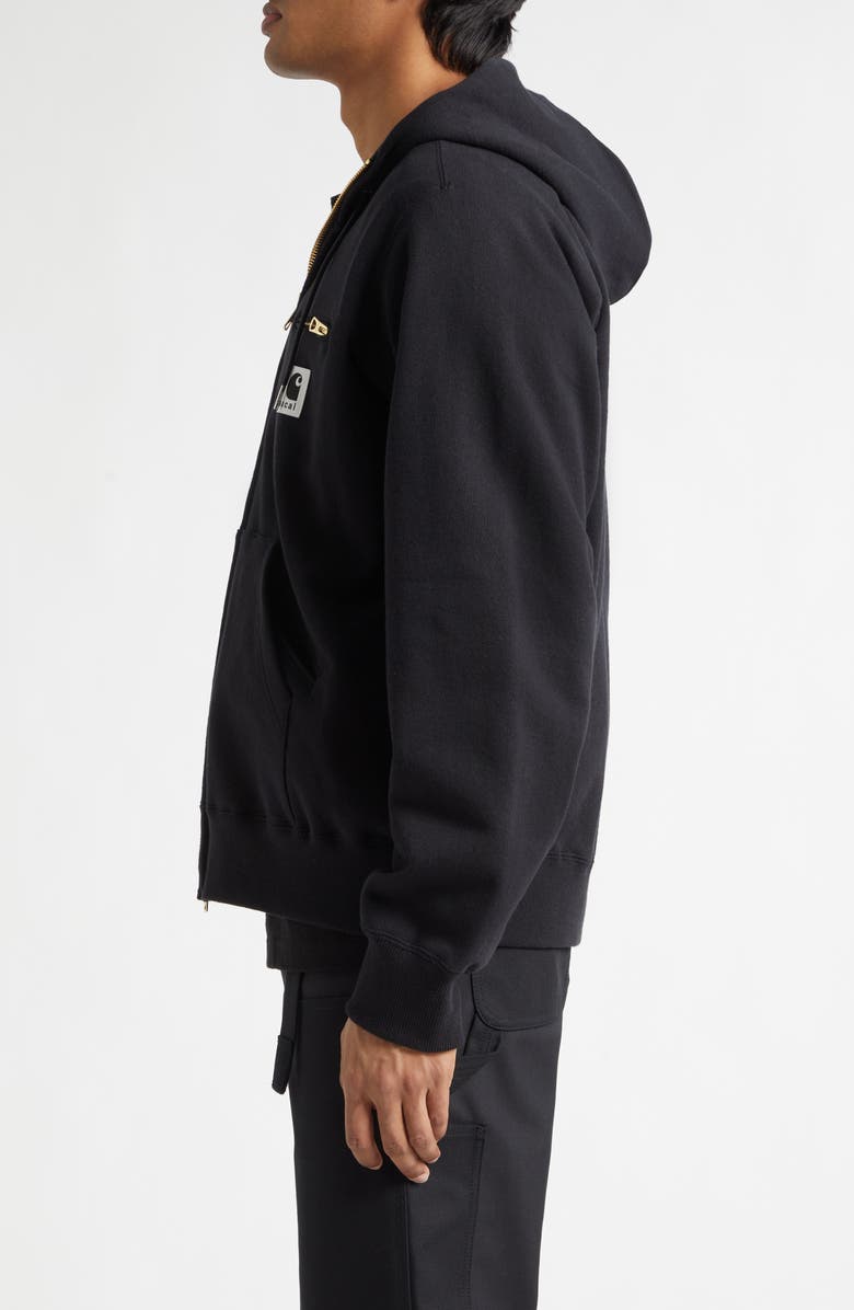 Sacai Carhartt WIP Cotton Jersey Full Zip Hoodie, Alternate, color, 