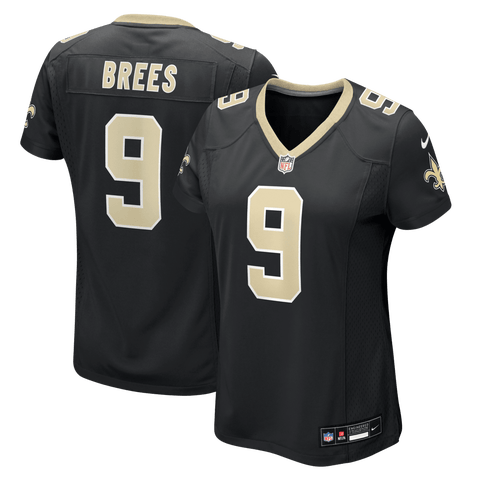 Women's Nike Drew Brees Black New Orleans Saints Team Game Jersey