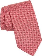 FERRAGAMO Gancini Print Silk Tie