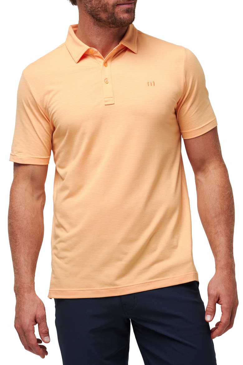 The Heater Solid Short Sleeve Performance Polo, Main, color, APRICOT