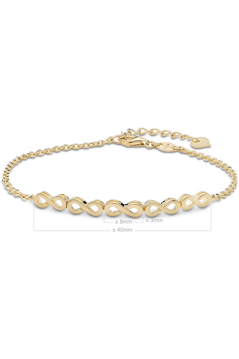 Infinity Chain Bracelet in 14K Gold, 40mm, Alternate, color, Yellow Gold
