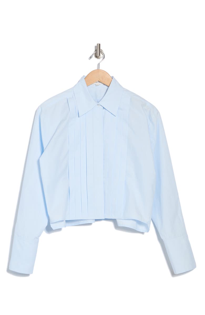 A.L.C. Cam Cotton Button-Up Shirt, Alternate, color, Ice Water