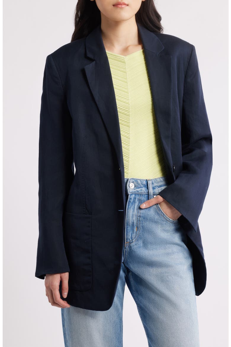 Janka Longline Blazer, Main, color, DARK BLUE