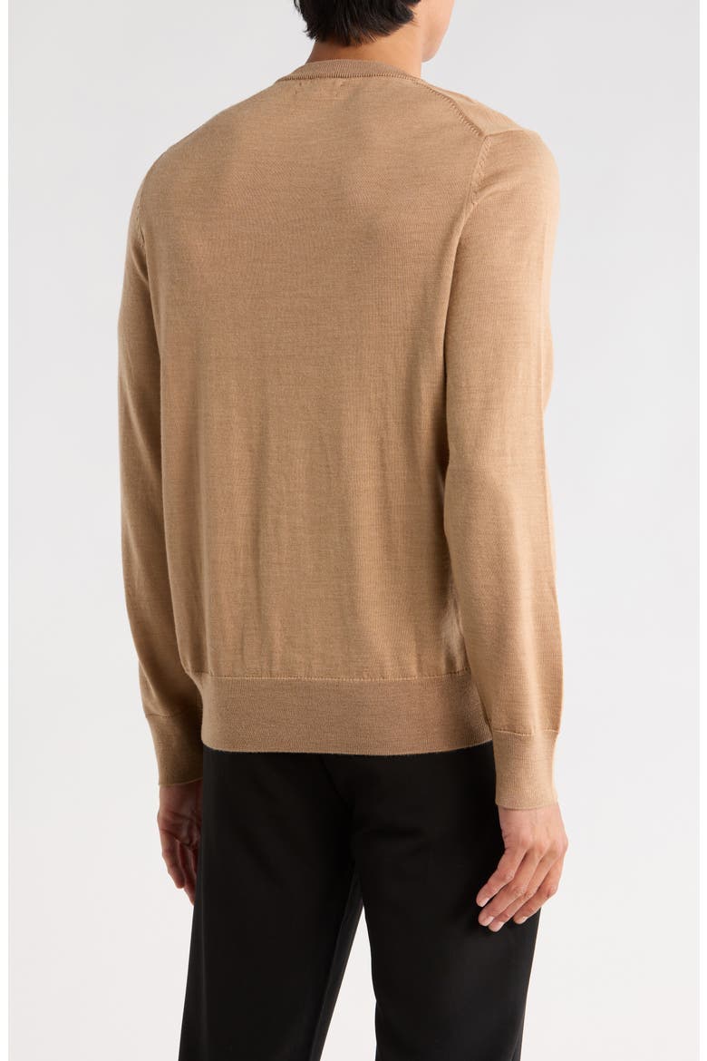 Regular Fit Crewneck Wool Sweater, Alternate, color, CAMEL