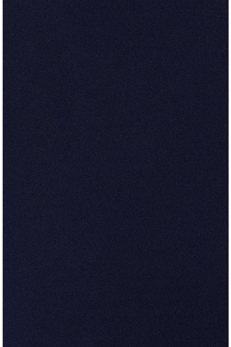 Off the Shoulder Scuba Knit & Crepe Mermaid Gown, Alternate, color, NAVY