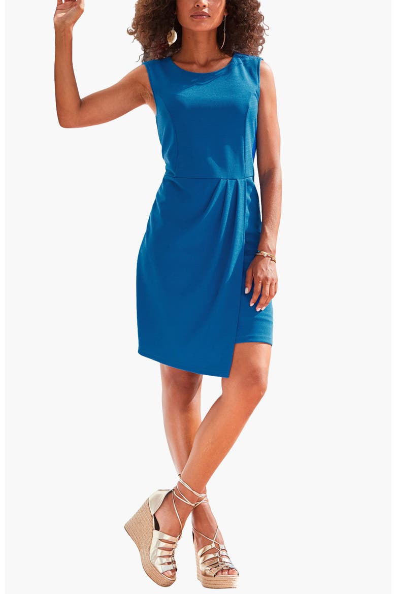 Asymmetrical Hem Dress, Main, color, Blue