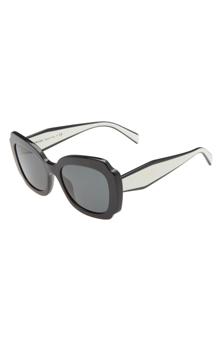 Prada 52mm Geometric Sunglasses, Alternate, color, 
